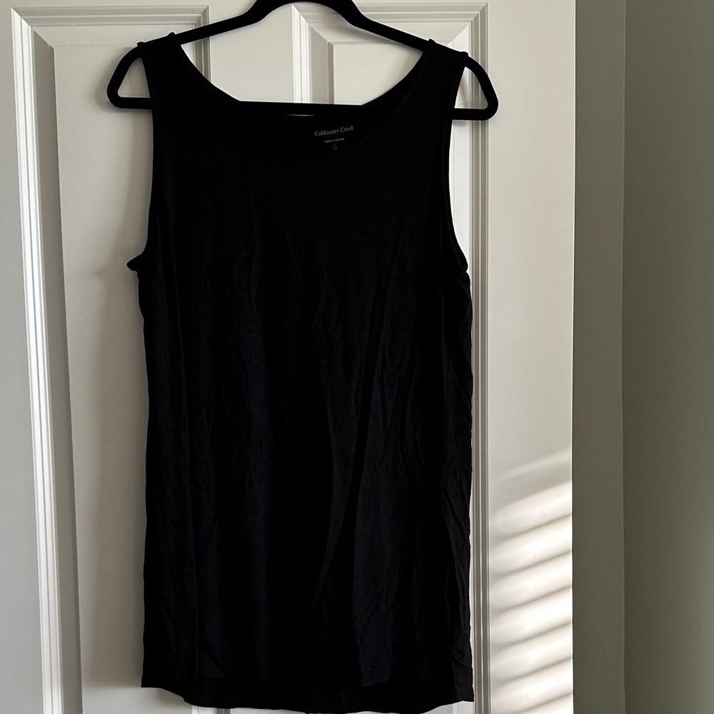 Coldwater Creek Elegant Black Tank Top